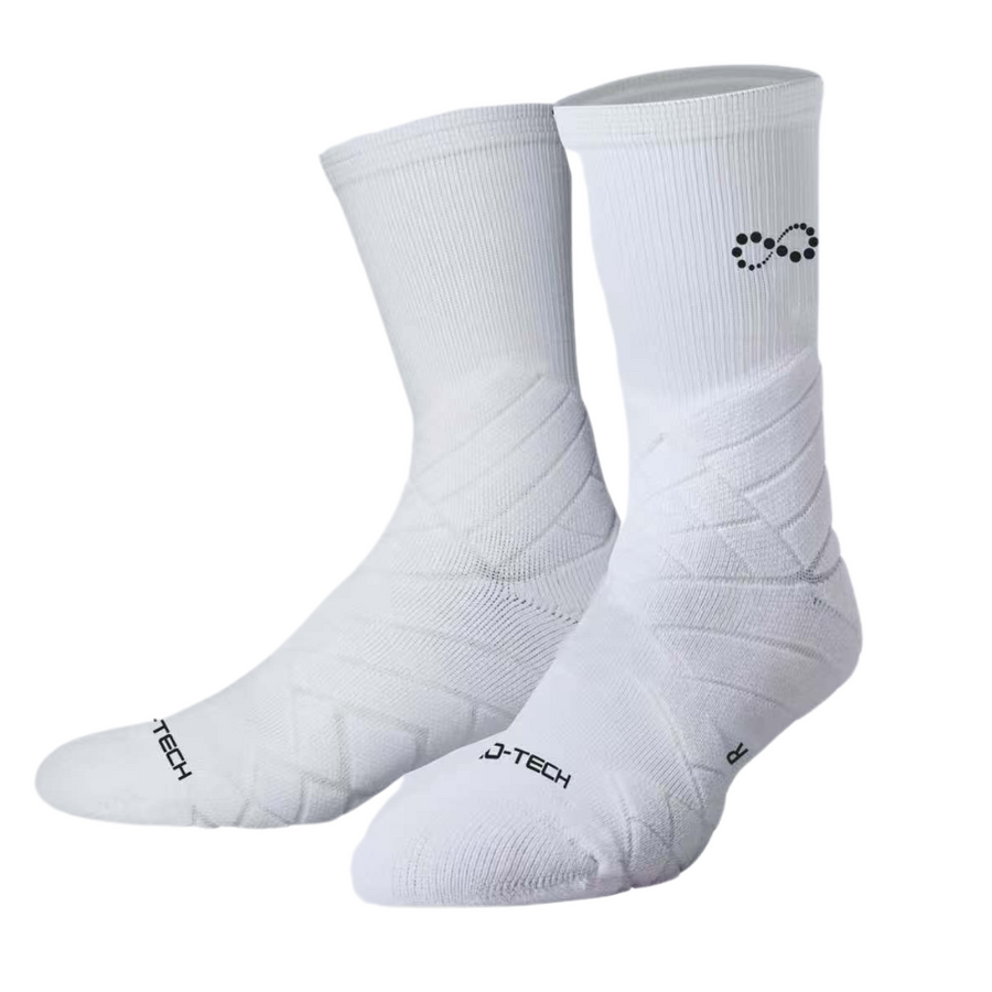 Pro-Tech Infiniti White Compression Athletic Socks 